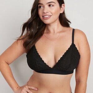 2/$10 NWOT Old Navy black lace bralette bra XXL
